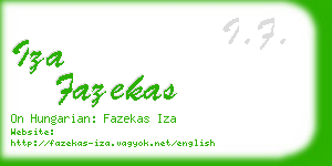 iza fazekas business card